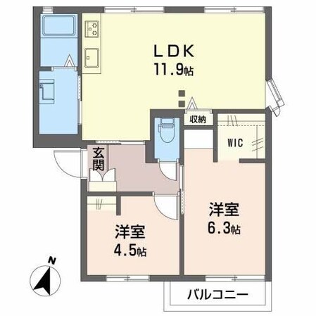 姫路駅 バス20分  宇野津医院前下車：停歩1分 2階の物件間取画像